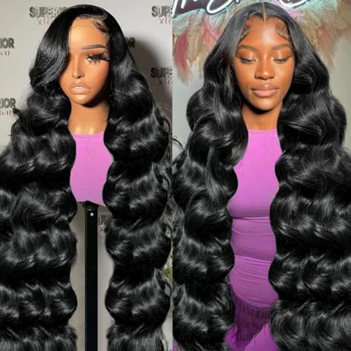 220 Density Lace Front Wigs Human Hair 13x6 Body Wave Lace Front Wigs Human Hair Pre Plucked HD Frontal Wigs for Black Women Glueless Wigs Human Hair Natural Hairline 20 Inch