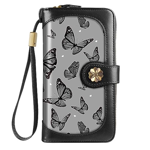 Coco Rossi Women Wallets Multi Card Case Wallet Clutch Wallet Card Holder Organizer Ladies Purse Wrist strap Purse, Pink Marble