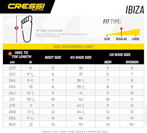 Cressi Unisex's 3 mm Diving Boots, Black/Black, US Man 5 | US Lady 6