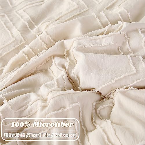 ZRNBAST Pink Toddler Bedding Set for Girls with Ruffle, Cozy Blush Tufted Toddler Bed Set 4-Piece Embroidery Shabby Toddler Comforter Set Include Comforter, Pillowcase, Flat Sheet, Fitted Sheet