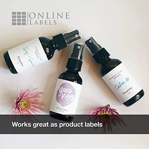 4 x 2 Rectangle Mailing Labels - Permanent, White Matte - Address, Shipping, Gift Labels - Pack of 100 Labels, 10 Sheets - Inkjet/Laser Printers - Online Labels