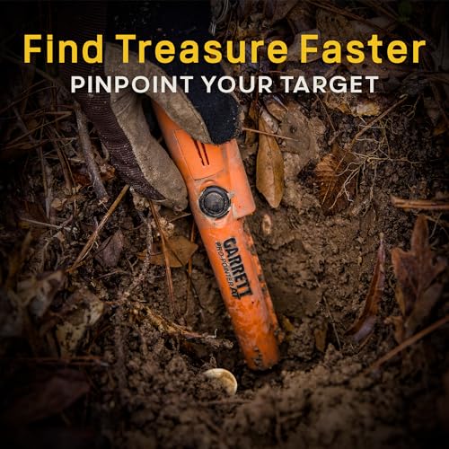 Garrett Pro-Pointer at Waterproof Metal Detector - 20ft Submersible, Orange Visibility, High Sensitivity for Nuggets & Small Targets, 3 Levels, Quick Button Adjustment