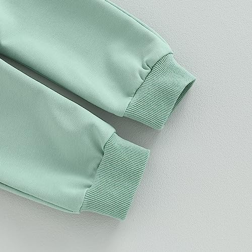 kacubwyy Toddler Baby Boy Outfits Long Sleeve Pocket Pull On Sweatshirt Solid Pants Infant Fall Winter Clothes Set