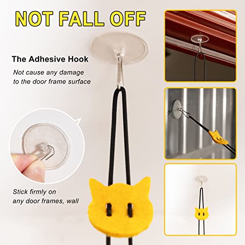 MintCat 2PCS Door Hanging Cat Toy, Interactive Cat Toys for Bored Indoor Adult Cats, Home Alone Cat Toys Self Play, Cat Door Toy with Adhesive Hooks, Cat Exercise Stimulation Kitten Toys with Mouse