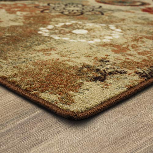 Mohawk Home Alexa Ornamental Floral Medallion 2' x 8' Area Rug - Perfect for Living Room, Dining Room, Office