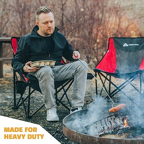 MalloMe Smores Sticks for Fire Pit Extra Long - Marshmallow Roasting Sticks Smores Kit -Smore Skewers Hot Dog Fork Campfire Cooking Equipment, Camping Essentials, Outdoor Campfire Accessories 45"4Pack