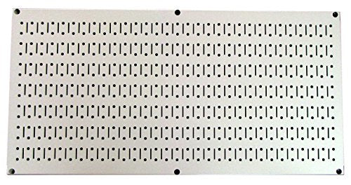 Wall Control Pegboard 16in x 32in Horizontal Beige Metal Pegboard Tool Board Panel