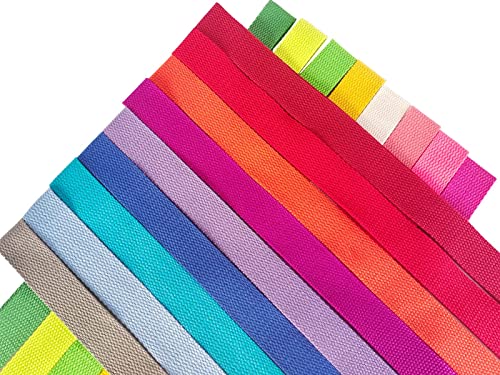 Cotton Webbing 1 Inch 15 Yards Mediumweight Polyester Cotton Webbing Strap for Cloth Tote Bags Leash Straps Crafts Outdoor Accessories (1 Inch -15 Yards, 050114 Royal Blue)