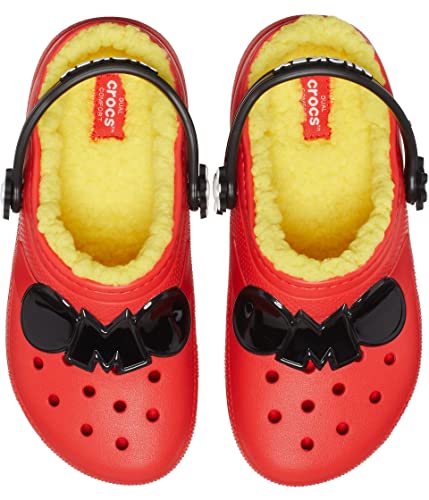 Crocs Classic Lined Disney Clogs, Mickey and Minnie Mouse Shoes and Slippers, 2 US Unisex Little Kid