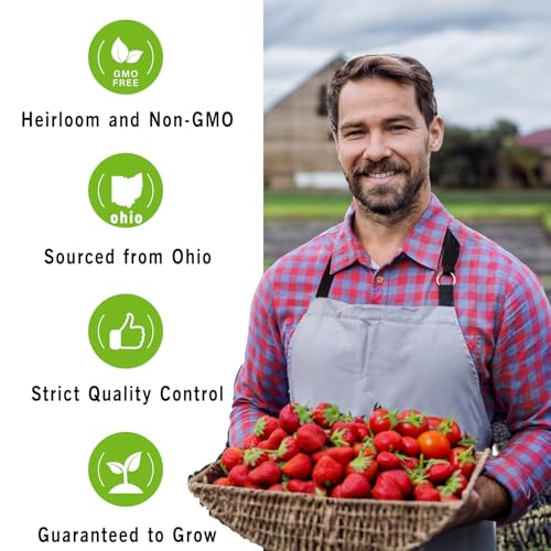 Strawberry Seed Pod Kit for AeroGarden, idoo, Ahopegarden with Red Strawberry, Radish, Green Pepper, Red HeirloomCherry Tomato, Golden Harvest Cherry Tomato - Compatible with All Hydroponics (7-Pod)