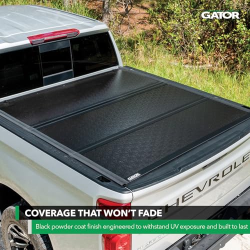 Gator FX Hard Quad-Fold Truck Bed Tonneau Cover | 8828409 | Fits 2007 - 2021 Toyota Tundra w/o track system, will not work with Trail Edition models 5' 7" Bed (66.7")