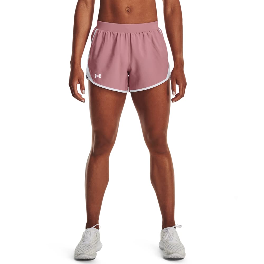 Under Armour Women's Fly by 2.0 Running Shorts, (697) Pink Elixir/White/Reflective, Small