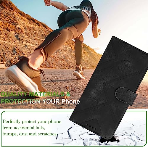 S23 Case Wallet,for Galaxy S23 Wallet Case,Card Holder Leather Kick-stand Flip Cases Protector,S23 Phone Case Strap,Magnetic Shockproof Protective Cover for Samsung S23 2023 (Black)