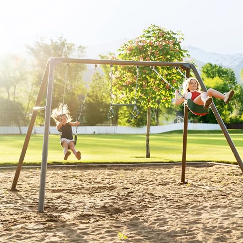 Lifetime Metal Swing Set for Kids, Outdoor Heavy Duty Playset