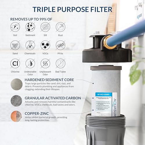 Aquasure Harmony Series 30,000 Grains Whole House Water Softener with High Performance Automatic Digital Metered Control Head | Reduces Hardness and Improves Water Quality | for 1-2 bathrooms
