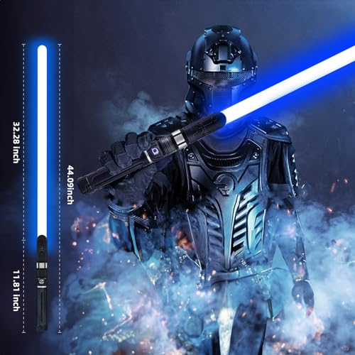 Saberforms Lightsaber Dueling Light Saber with12 RGB Colors 16 Sound Fonts and Motion Control, Force FX Lightsabers with Retro Weathered Handle and Replaceable Blade, Light Sabers for Adults, Kids