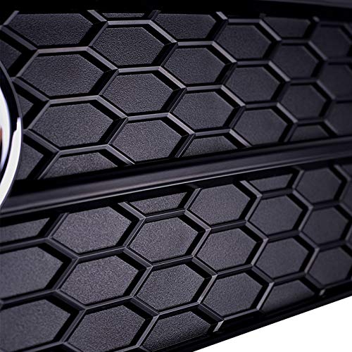 runmade Left ABS Plastic Front Lower Bumper Fog Light Grill Honeycomb Grilles W/Chrome Cover Driver Side Compatible with Audi A5 2008-2011