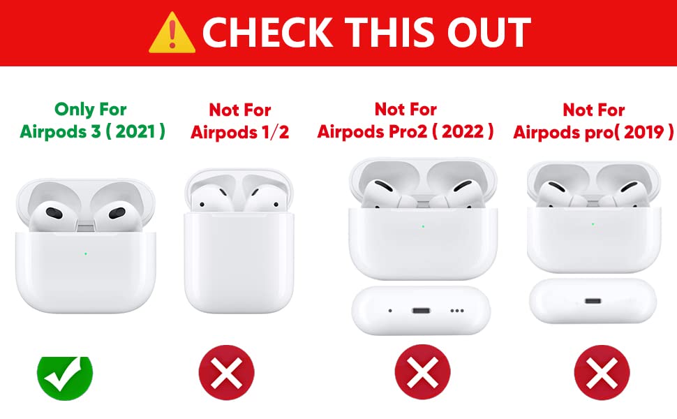 Case for AirPods 3rd Generation Earbuds(2021) with Keychain, Suublg Silicone Cute Case Protective Shockproof Covers with Cartoon Characters Skin Design for AirPods 3