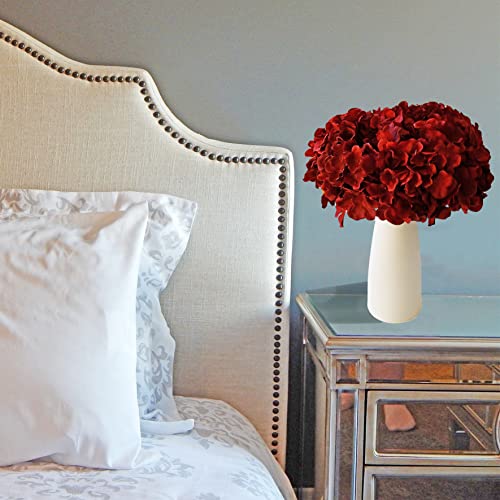 Mandy's 10pcs Teal Flowers Hydrangea Heads Silk Flowers with Stems for Home Kitchen Wedding Decorations (vase not Included)