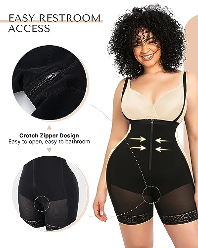 SHAPELLX Full Body Shaper for Women Tummy Control Shapewear Butt Lifter Fajas Colombianas Moldeadoras Shapewear Bodysuit S
