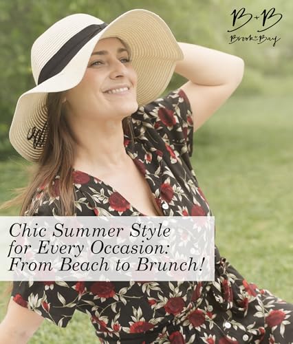 Foldable Beach Hats for Women-Floppy Sun Hats for Women,Roll up Straw Hats for Women,Summer Vacation Hats&Beach Wide Brim Hat