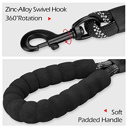 PoyPet No Pull Dog Harness and 5 Feet Leash Set, Release on Neck Reflective Adjustable Pet Vest, Front & Back 2 D-Ring and Soft Padded Pet Harness with Handle for Small to Large Dogs(Tumalo Teal,M)