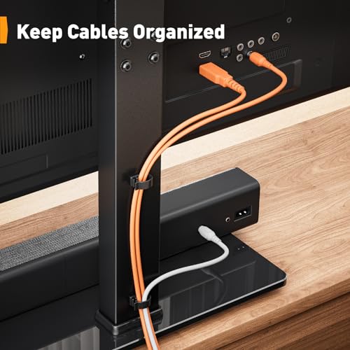 Perlegear Universal Swivel TV Stand for 32–70 inch TVs, Height Adjustable Table Top TV Stand Mount with Tilt, Tempered Glass Base, Holds up to 88 lbs, Max VESA 400x400mm, PGTVS26