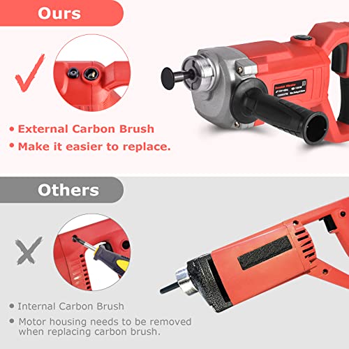 Seeutek Concrete Vibrator Handheld 1600W Power Concrete Vibrators with 6.6ft Shaft Rod, 15000VPM Electric Concrete Vibrabrater Portable Pencil Cement Vibrarator for Industrial Concrete Construction