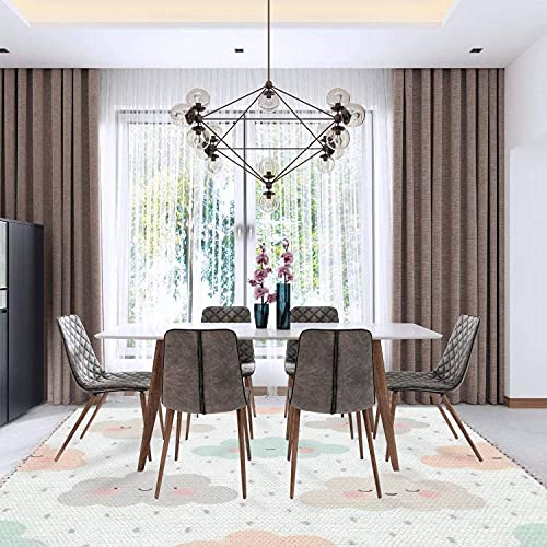 Boho Rug Cute Cartoon Face Cloud Seamless Pattern Background with Dot Area Rug Carpet Patio Rug Hallway Runner Rug Mat Pad Minimalist Home Decor for Living Room Bedroom Indoor Outdoor