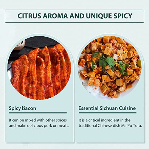 Soeos Sichuan Peppercorn Powder 1oz (28.3g), Non-GMO Verified, Szechuan Peppercorn Powder, Ground Sichuan Green Peppercorns, Green Sichuan Peppercorn Powder, Mapo Tofu Essential Ingredient