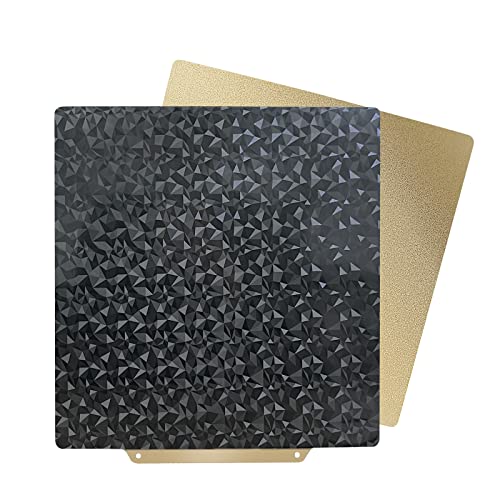 IdeaFormer Textured H1H Build Plate 235x235mm No Magnetic Plate, Rainbow Streak+Phantom H1H Spring Steel Sheet for Ender 3/Ender 3 V2/Neo/Ender 3 Pro/Ender 5/Pro/for Elegoo Neptune 2/3/3 Pro/4/4 Pro