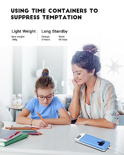 Cell Phone Lock Box with Timer,iPhone Timer Box for Android Sumsung/Google/iPhone 14/13/13 pro/12/11/X/XR/XS/8/ Cell Phone LockBox for Kids/Students/Parents to get More Focused (Organge) with Battery