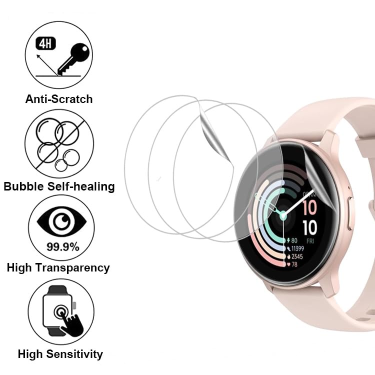 smaate Compatible with OYV TGW008 1.28”, Soft Smart Watch Screen Protector, TPU, 6-pack, Full Coverage, Bubble Self-healin