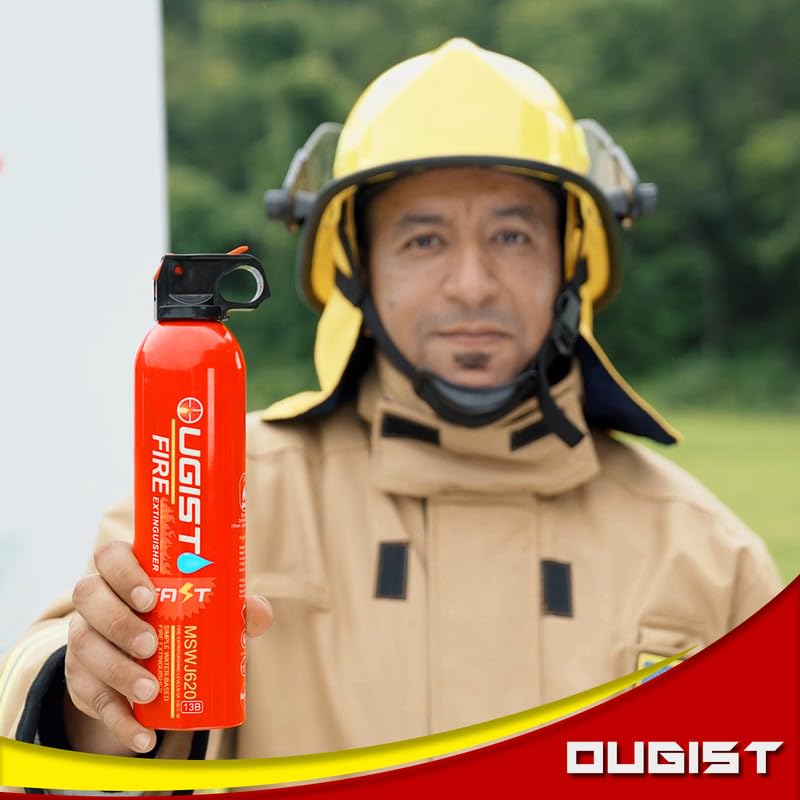 Ougist 6 Pcs Fire Extinguisher with Mount - 4 in-1 Fire Extinguishers for The House, Portable Car Fire Extinguisher, Water-Based Fire Extinguishers(620ml)