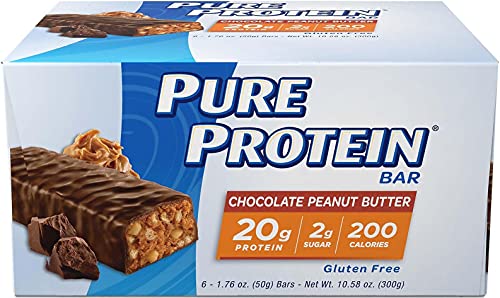 PURE PROTEIN Pure Protein Bar, 6 (50 g) Bars, Chocolate Peanut Butter