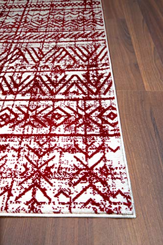 Rugshop Geometric Boho Perfect for high Traffic Areas of Your Living Room,Bedroom,Home Office,Kitchen Runner Rug 2' x 7' Multi