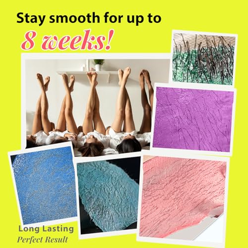 Complete Home Waxing Kit for Women : For Face Brazilian Eyebrow Bikini Leg & Sensitive Skin Hair Removal- with 5 Packs Hard Wax Beads Digital Wax Warmer Kit