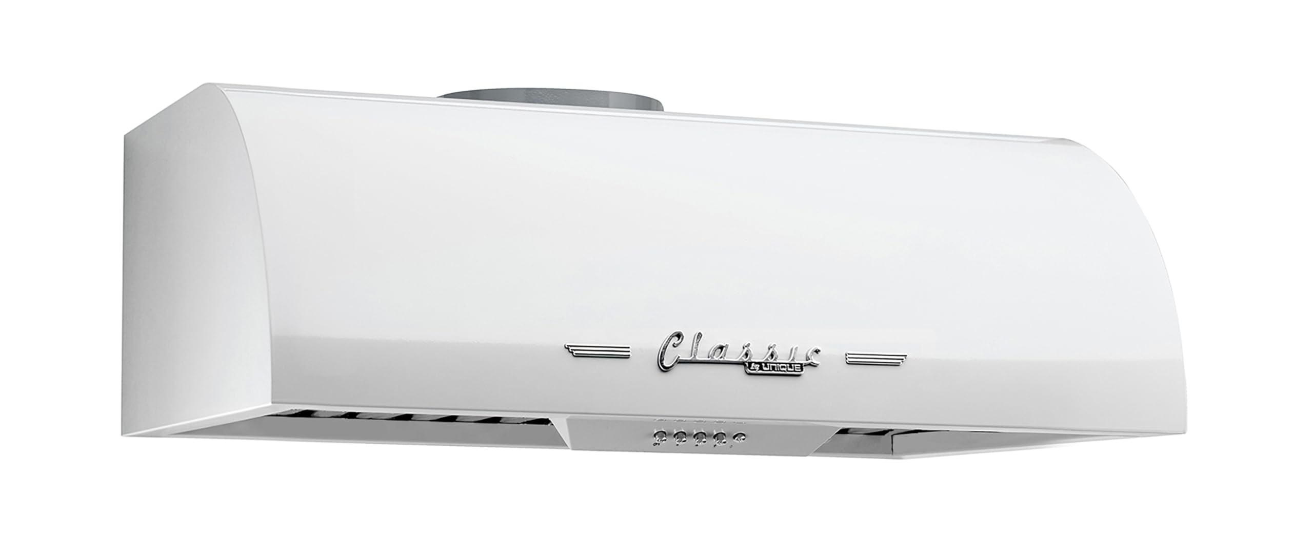 Unique Appliances Classic Retro Range Hood, Electric Range Hood with 3 Fan Speeds and 2 LED Lights, 24", Marshmallow White, 500 CFM, 110-120 V