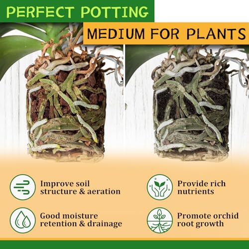 Legigo 2 Quarts Organic Orchid Potting Bark- All Natural Orchid Bark Potting Mix Pine Bark Wood Chips for Houseplant Mulch, Orchid Plants Root Development, Mulch for Potted Plants