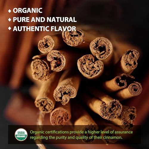 Soeos Cinnamon Sticks, Ceylon Cinnamon Sticks, Organic Ceylon Cinnamon Sticks, Real Cinnamon Sticks farmed in Sri Lanka, Non-GMO, Cinnamon for Coffee, Baking, Cooking and Beverages 1 oz (28g)