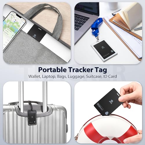 JSL JDTDC MFi Certified Wallet-Tracker-Card, Item-Finder Work with Apple Find My (iOS Only), Thin-Wallet-Finder for Passport,Luggage Wallet and Key Tracker, IP68 Waterproof, 3-Year Battery Life,1 Pack