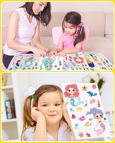 24 Pcs Make Your Own Animal Sticker Sheets for Kids, 2 Sheets 12 Animals Stickers with Safaris, Sea Animals Face Stickers for Kids Toddlers Crafts Activities Gift Bags Birthday Party Favors Supplies