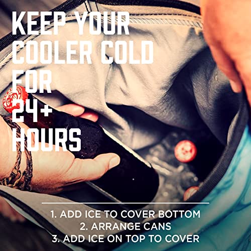 ICEMULE Classic Medium Collapsible Sling Strap Cooler – Hands Free, 100% Waterproof, 24+ Hours Cooling, Soft Sided Cooler for Hiking, Camping, Fishing & Picnics, 15 Liter, Fits 16 Cans + Ice