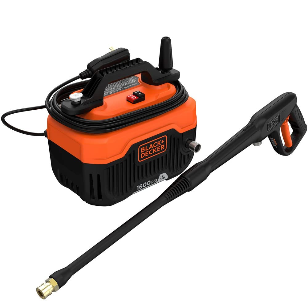 BLACK+DECKER Electric Cold Water Pressure Washer, 1,600 MAX PSI, 1.2 GPM (BEPW1600)