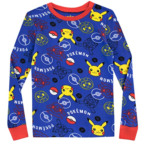Pokemon Boys' Pikachu Pajamas Size 6 Blue