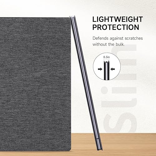 Ayotu Magnetic Folio Case for Remarkable 2 Paper Tablet 10.3" 2020 Released - Program Templates & Replacement Marker Stylus Pen Tips, Fabric Grey