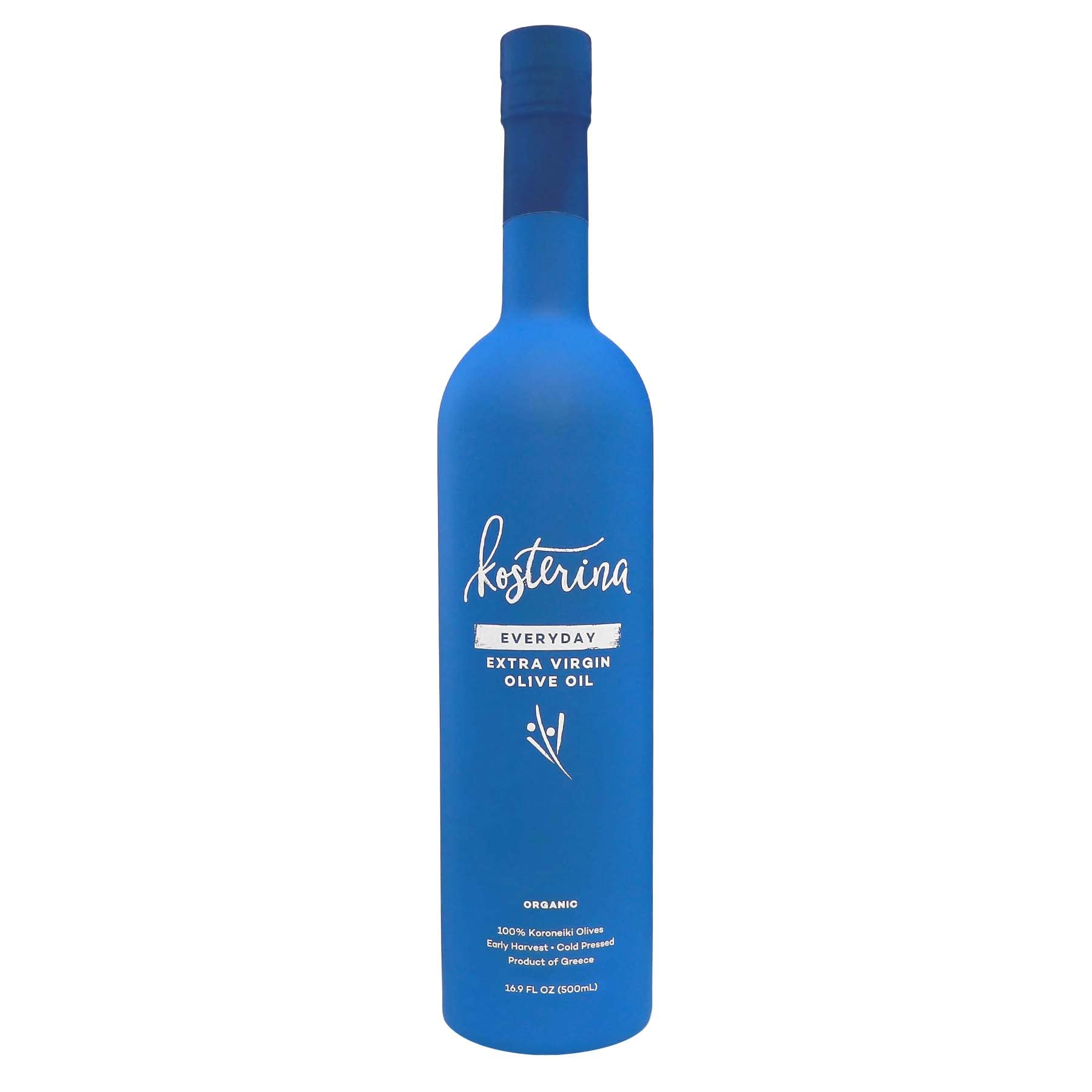 Kosterina - Everyday Organic Extra Virgin Olive Oil, High Heat Cooking Greek EVOO, Made from 100% Pure Early Harvest Koroneiki Olives, Natural Superfood, Polyphenol Rich, High Antioxidants (16.9 oz)