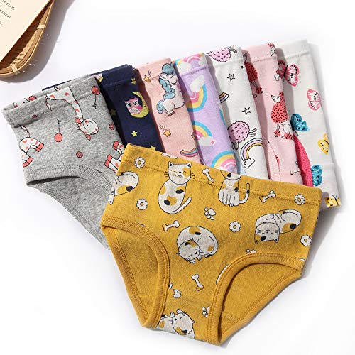 NEIYISHE Girls' Cotton Brief Breathable Toddler Panties Kids Assorted Underwears size 2-3T 4T 5T 6T 8T 10T 8-Pack 4 years