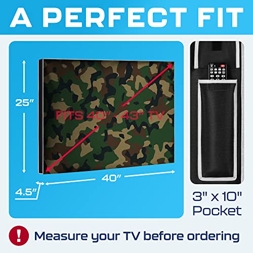 Outdoor TV Cover 22-24 Inch | Waterproof and Weatherproof TV Covers | Outdoor TV Enclosure | Smart Shield TV Screen Protector for Outside TV | Cover for Moving | TV Display Protectors – Beige