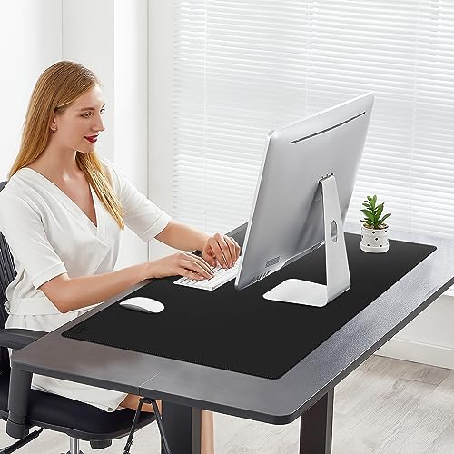 Cacoy PU Leather Office Desk Pad, 74.8x35.4 inch Meeting Table Mat, Large Modern Conference Table Mat, Training Desk Pad, Full Desk Mouse Pad for Office Conference Room and Home - Brown